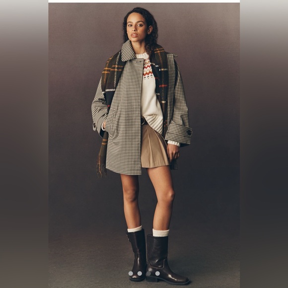 Barbour Kennedy Check Showerproof Jacket in Sage Hound Size 8 - Picture 2 of 12